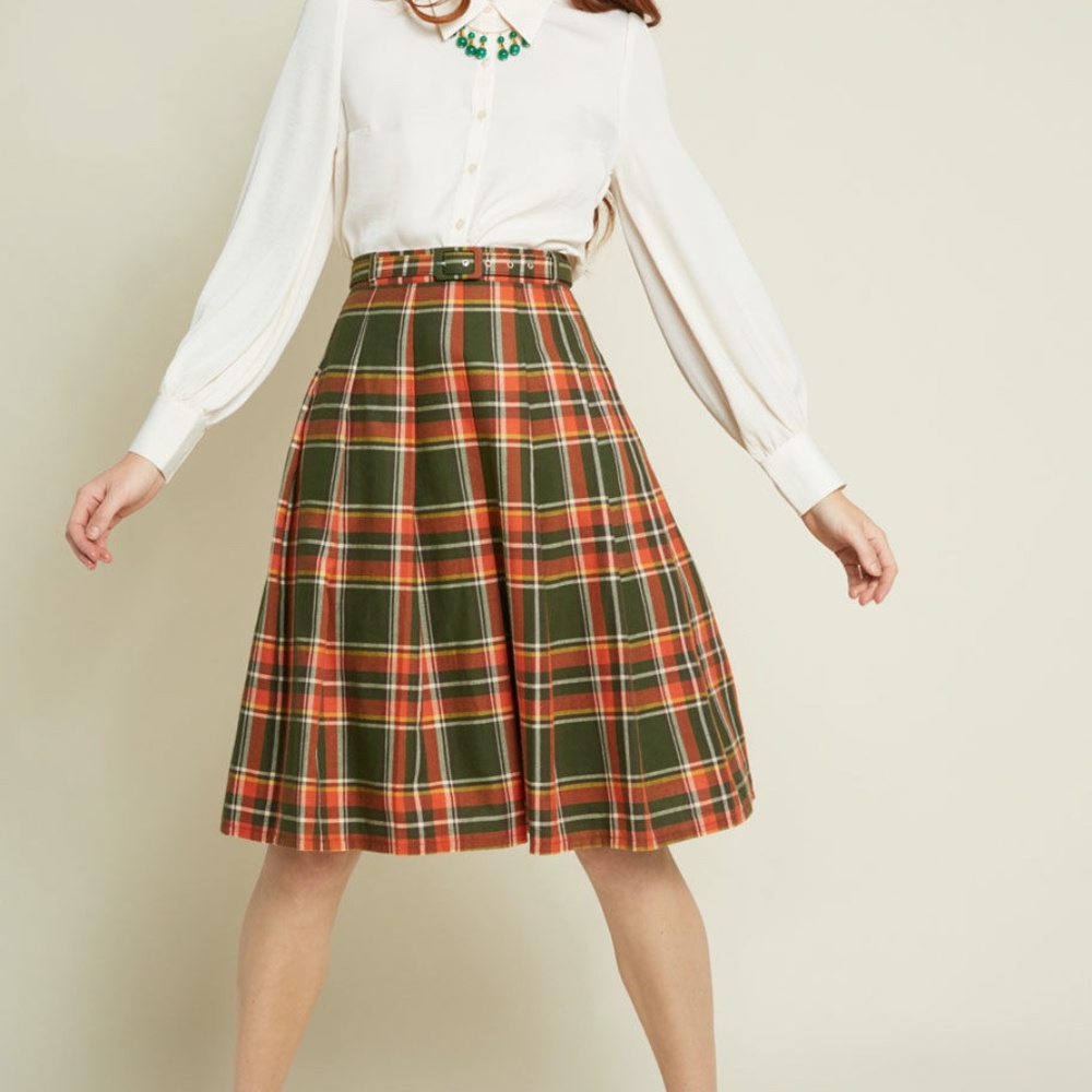 Modcloth Pleated Dream Skirt, Size S NO BELT - Picture 5 of 5